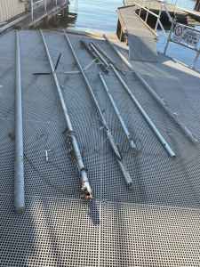 Yacht masts and spars, various