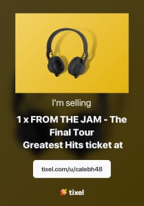 1x ticket for The Jam