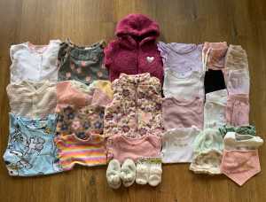 Bundle of Girls Clothes - Bonds, Next (UK) - Size 000 (0-3 months)