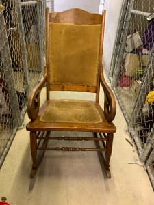 Antique solid wood rocking chair for sale