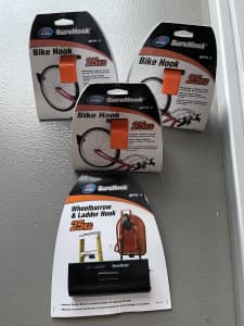Storage hook - bike & wheel barrow