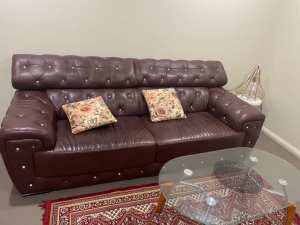 Leather lounges-6 seater