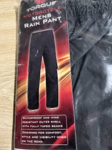 Motorcycle pants /wet weather/rain pants! BRAND NEW