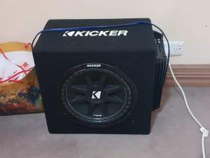Kicker Comp 12 Subwoofer, 2 Channel Amplifier & Wiring