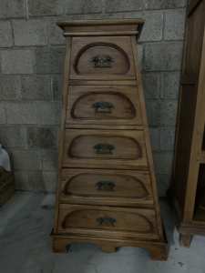 Solid Timber Triangle set of Drawers