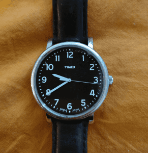 Timex Unisex Watch - black leather band