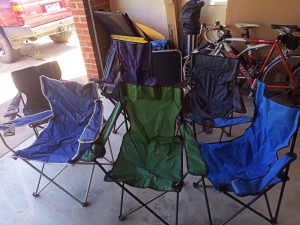 6 Kmart/Bunnings camp chairs