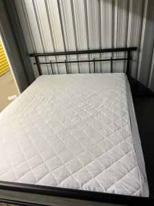 Queen bed with mattress delivery available