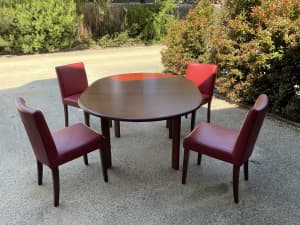 4-chair dining table and chairs
