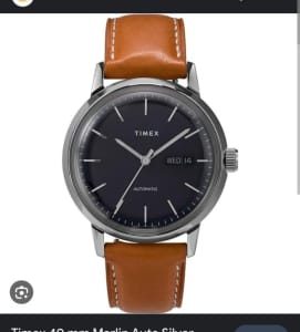 Timex Marlin automatic tan leather 