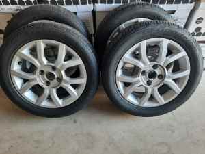 VW Up! 15 inch Alloy Wheels & Tyres x 4no.
