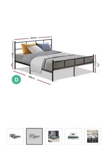 double bed frame and mattress