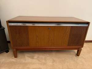 1970s HMV antique record player and radio