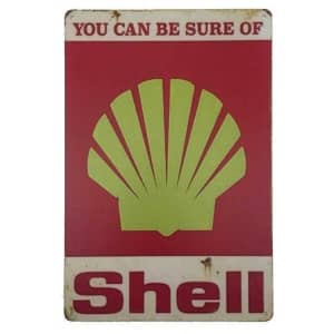 Shell Clam Tin Sign 30x20cm - shed Garage Man Cave Metal Wall Plaque
