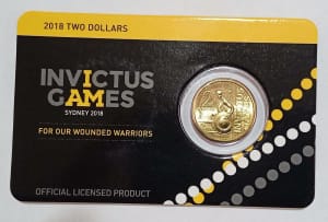 2018 Australian Invictus Games Limited Edition Downies $2 Carded Coin