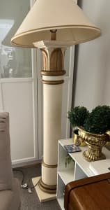 French provincial floor gold lamp