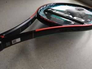 Head Gravity MP customized tennis racquet 325 g Head Lynx Edge 4 1/2