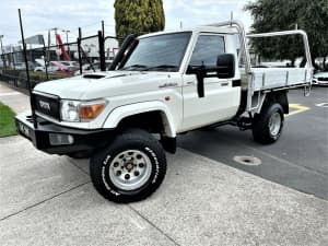 2013 Toyota Landcruiser VDJ79R MY13 GXL White 5 Speed Manual Cab Chassis