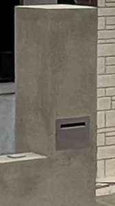 Letter Box suit pillar brick in stainless
