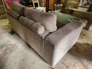 Free 2 seater sofa, brown fabric