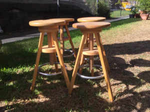 Ikea Stools - 4 stools, blond wood