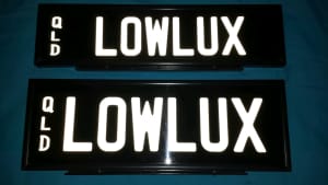 LOWLUX QLD Personalised Number Plates