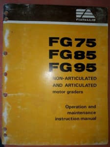 Fiatallis Motor grader Operation/ Maintenance Manual