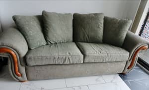 3 seater fabric-covered lounge