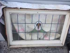1930s stained lead light feature window