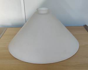 Lampshade cone, white opaque glass