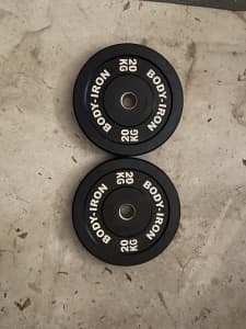 Set Of 20kg/44lbs Bumper Plates Weights