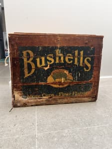Huge - chest size vintage Bushells tea chest