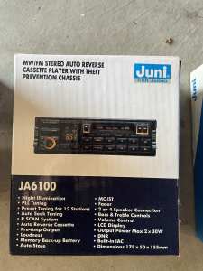 Retro car stereo system with anti theft