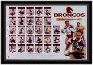 NEW FRAMED Brisbane Broncos Picture Sporting Memorabilia