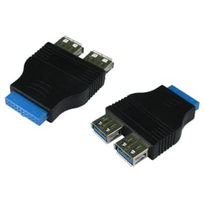20 Pin Motherboard Port Header USB 3.0 Female to 2 x USB 3.0 fema...