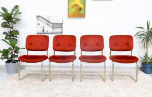 FREE DELIVERY-RETRO VINTAGE MID CENTURY NAMCO DINING CHAIRS X4