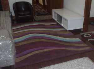 Handmade modern 100% wool rug - 280 x 190 cm