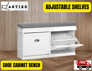 Shoe Cabinet Bench Storage (Brand New)