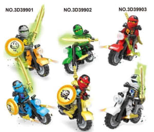 *NEW* 12 PCS Ninjago Bike Mini Figures Building Blocks Fits Legoes Set