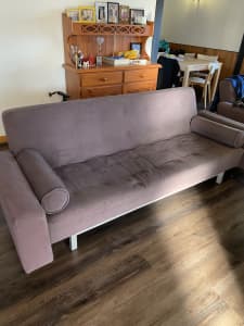 Grey Sofa Bed with Cushions