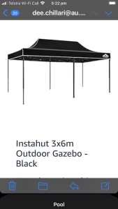 6x3 black outdoor gazebo tent wedding marquee folding