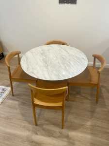 Marble top dinning table