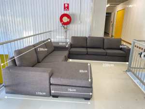 3 piece L couch / sofa