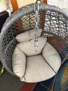 Garden Terrace Rattan Swing Chair Wicker Egg Hanging Chair