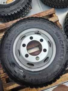Brand new 8.5, 17.5 Michelin XZT Tyres on 6 stud rims