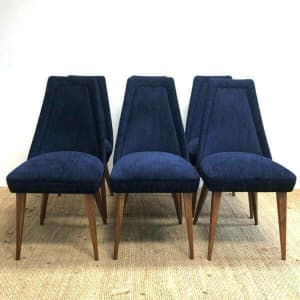 Set Of Six Restored 1960's Paul Kafka Dining Chairs - New Upholstery