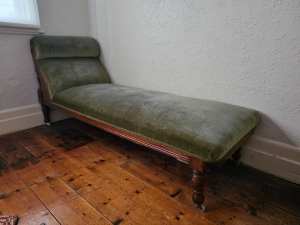 antique chaise lounge - reupholstered
