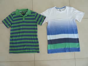 Boys: 2x Various T-shirts. 16yrs. 1x UNWORN, $7 EACH OR 2=$12