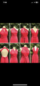 Multiway dresses red, burgundy, pink & white
