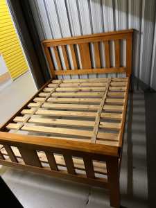 Solid wood queen bed frame delivery available